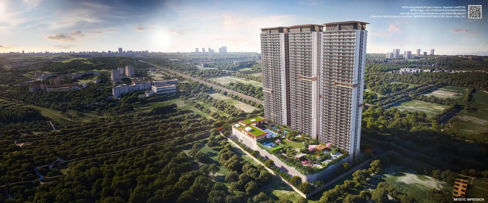 Experion Saatori Banner - Bespoke 3 & 4 BHK Residences at Sector 151, Noida